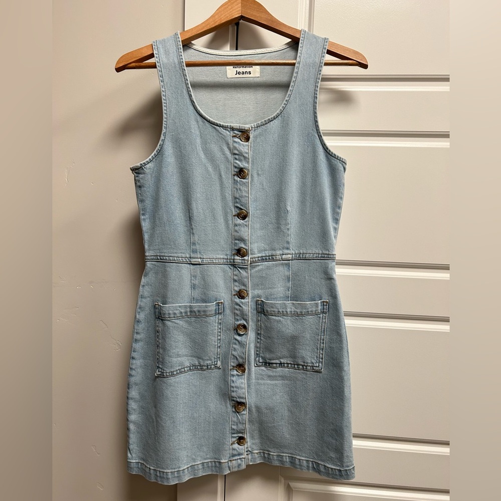 Reformation Jean Dress Sz S